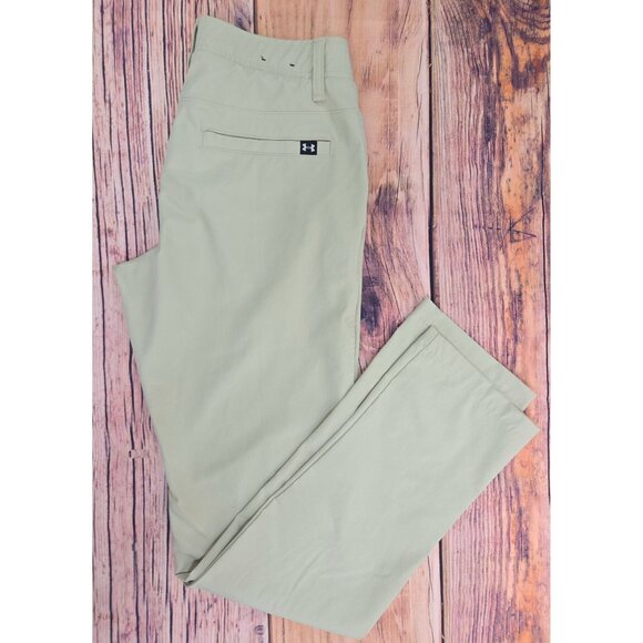 Under Armour Mens Khaki Athletic Golf Pants 30x32 Stretch Fit - Picture 7 of 9